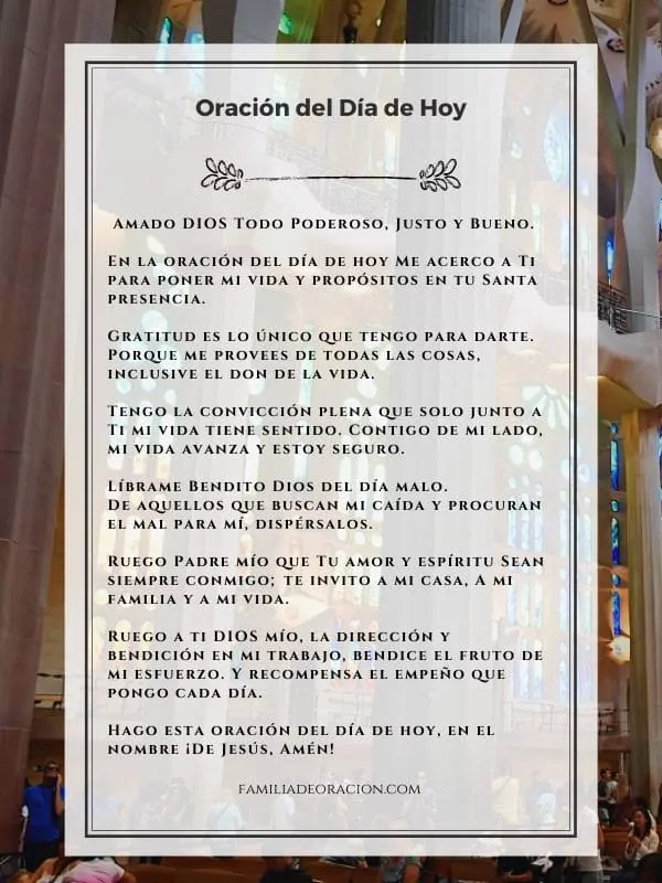 oración del día de hoy